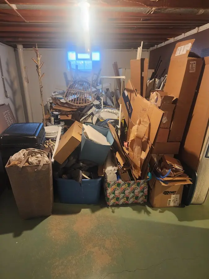 Roll-off dumpster container at job site for 8 Yard Dumpster Rental in Richfield